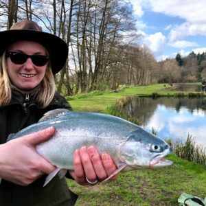 First trout for Antonia